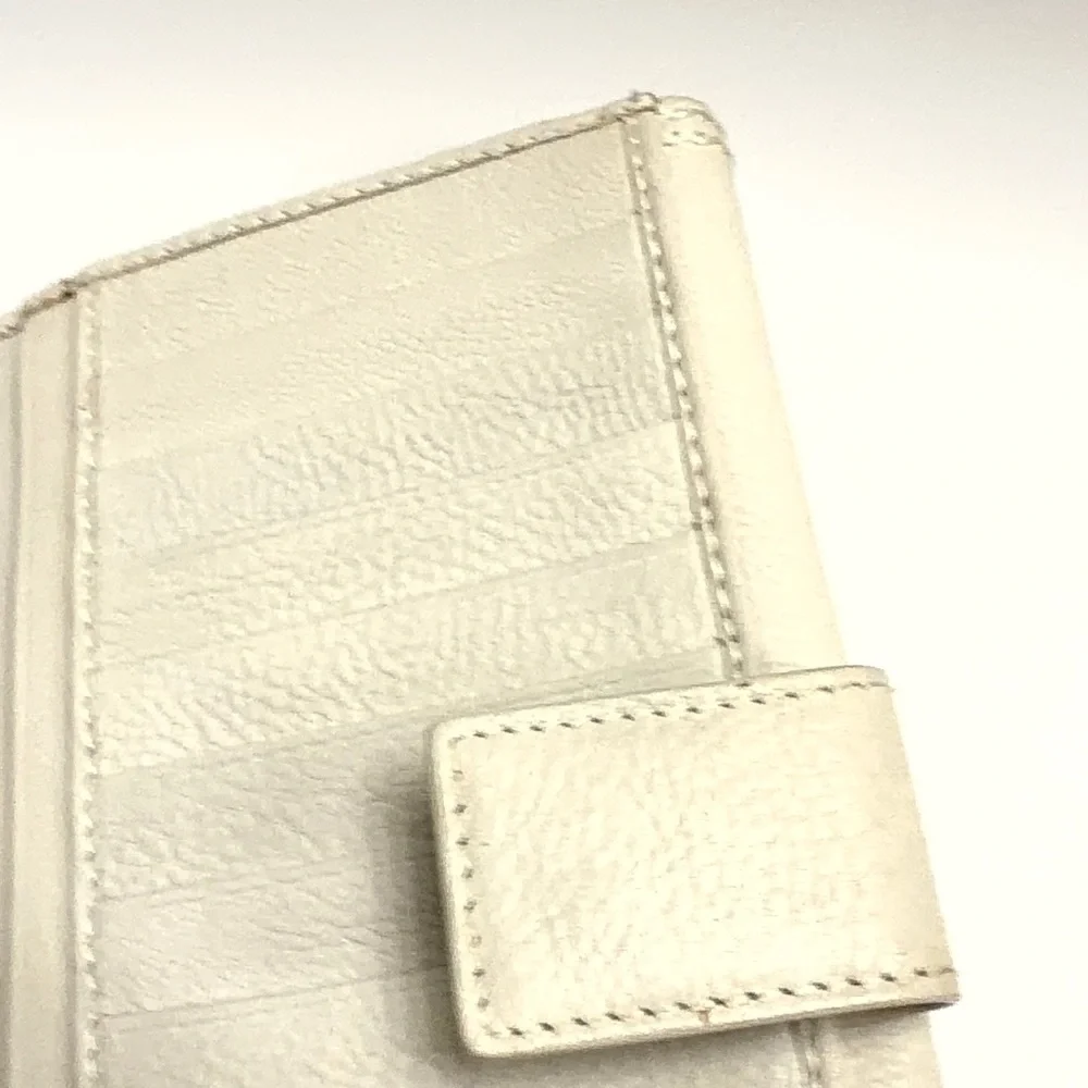 Dior Vintage Off-White Leather Women's Wallet